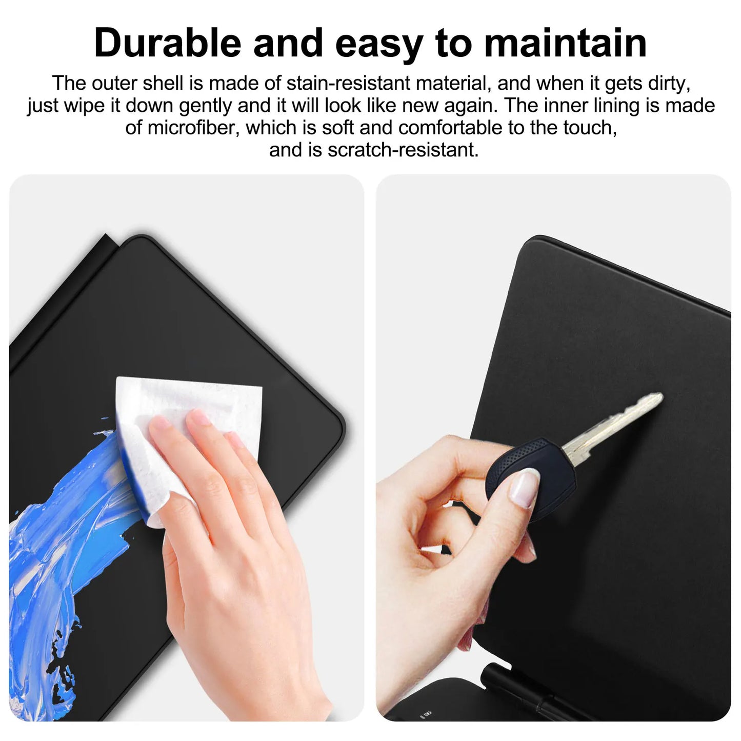 Magnetic Detachable Trackpad Keyboard Case Compatible for iPad, Durable Rechargeable Smart Folio Cover With Function of Protecting Case, 7 color Backlit, Laptop-Style Keys, Smart Connector technology( iPad and apple pencil not included )