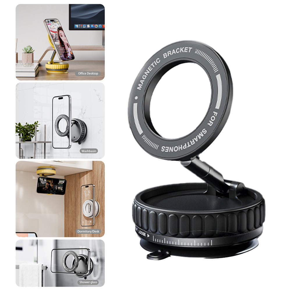 Magnetic Phone Holder, Vacuum Suction Phone Mount for Car, Adjustable and FoldableMultifunctional Cell Phone Accessories