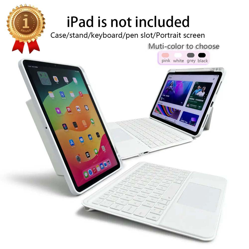 Magnetic Detachable Trackpad Keyboard Case Compatible for iPad Pro 2024 M4 , Durable Rechargeable Smart Folio Cover With Function of Protecting iPad, 7 color Backlight, Laptop-Style Keys, Smart Connector technology( iPad and apple pencil not included )