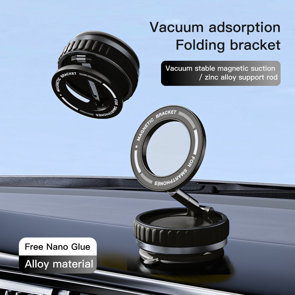 Magnetic Phone Holder, Vacuum Suction Phone Mount for Car, Adjustable and FoldableMultifunctional Cell Phone Accessories