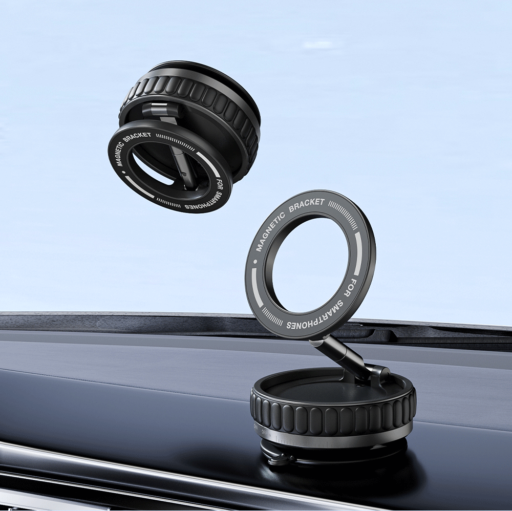 Magnetic Phone Holder, Vacuum Suction Phone Mount for Car, Adjustable and FoldableMultifunctional Cell Phone Accessories