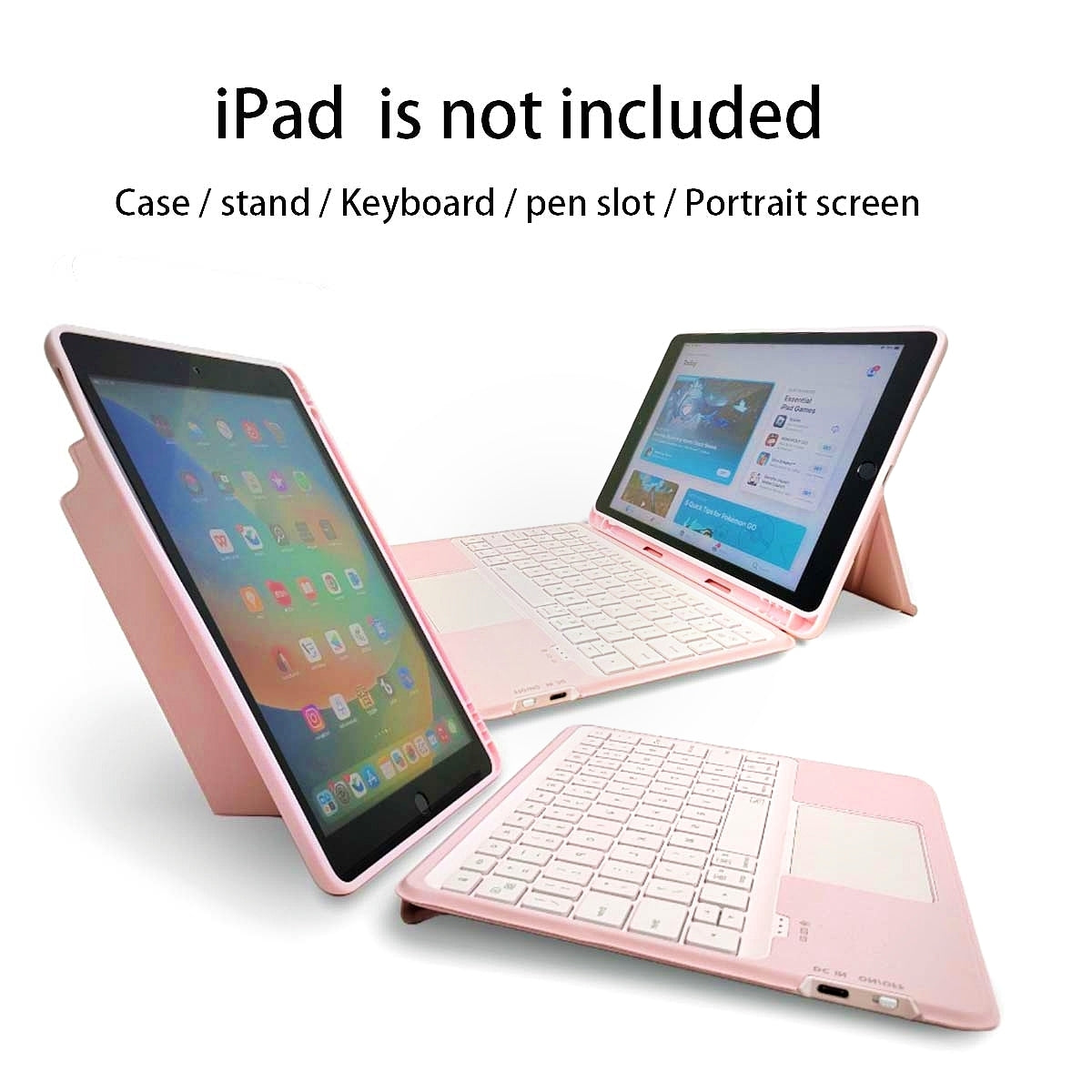 Magnetic Detachable Trackpad Keyboard Case Compatible for iPad Pro 2024 M4 , Durable Rechargeable Smart Folio Cover With Function of Protecting iPad, 7 color Backlight, Laptop-Style Keys, Smart Connector technology( iPad and apple pencil not included )