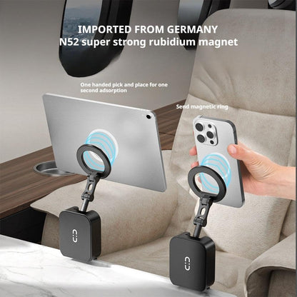 Pocket Folding Airplane Phone Holder, Strong Magnetic Travel Essentials for Flying, 720° Adjustable Cruise & Flight Essentials, Compact & Durable Travel Accessories