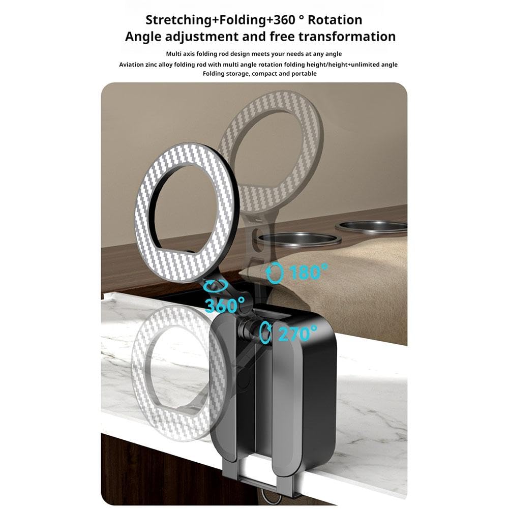 Pocket Folding Airplane Phone Holder, Strong Magnetic Travel Essentials for Flying, 720° Adjustable Cruise & Flight Essentials, Compact & Durable Travel Accessories
