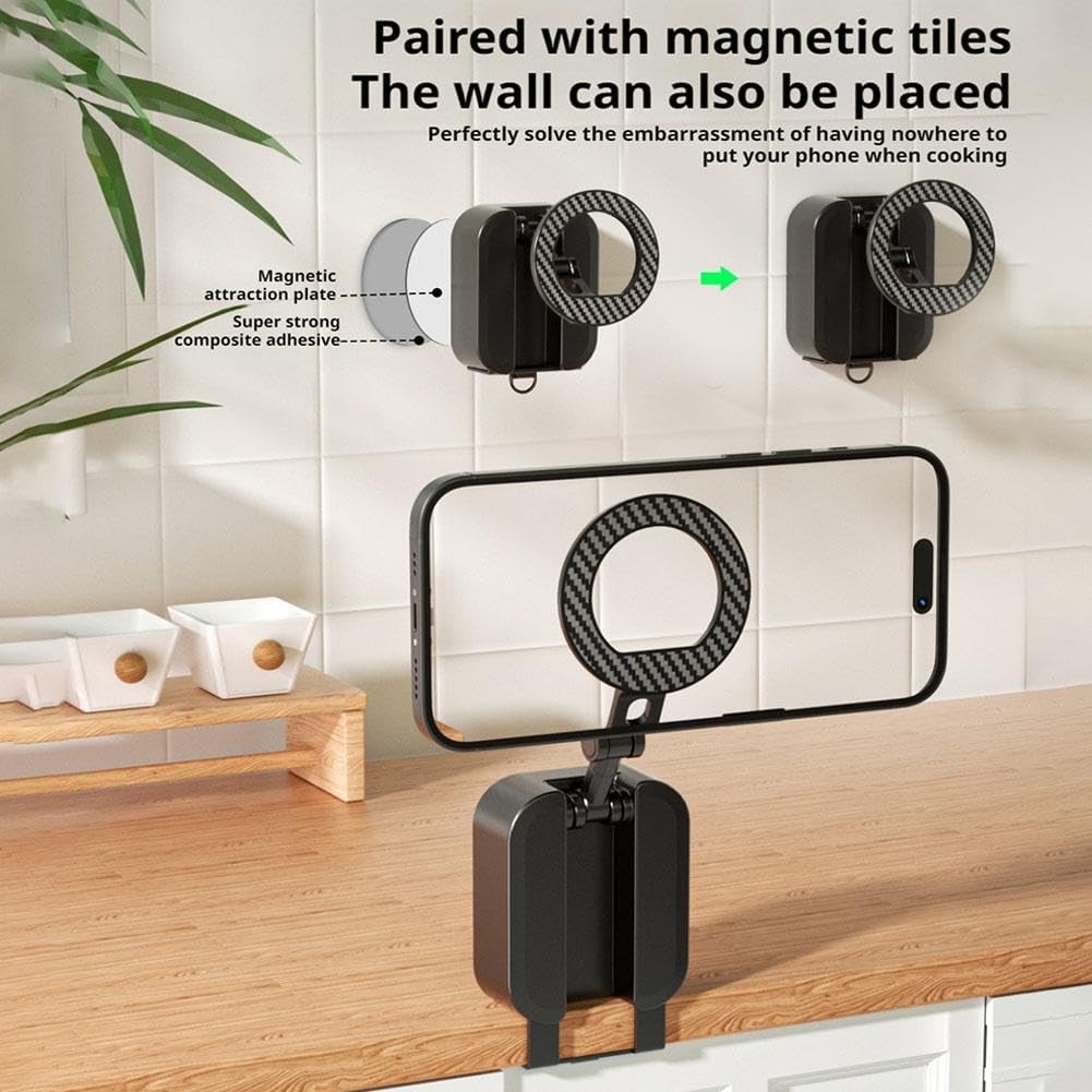 Pocket Folding Airplane Phone Holder, Strong Magnetic Travel Essentials for Flying, 720° Adjustable Cruise & Flight Essentials, Compact & Durable Travel Accessories