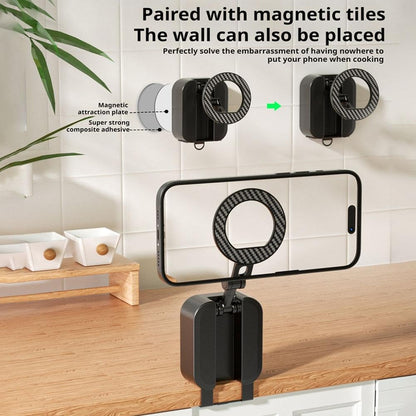 Pocket Folding Airplane Phone Holder, Strong Magnetic Travel Essentials for Flying, 720° Adjustable Cruise & Flight Essentials, Compact & Durable Travel Accessories